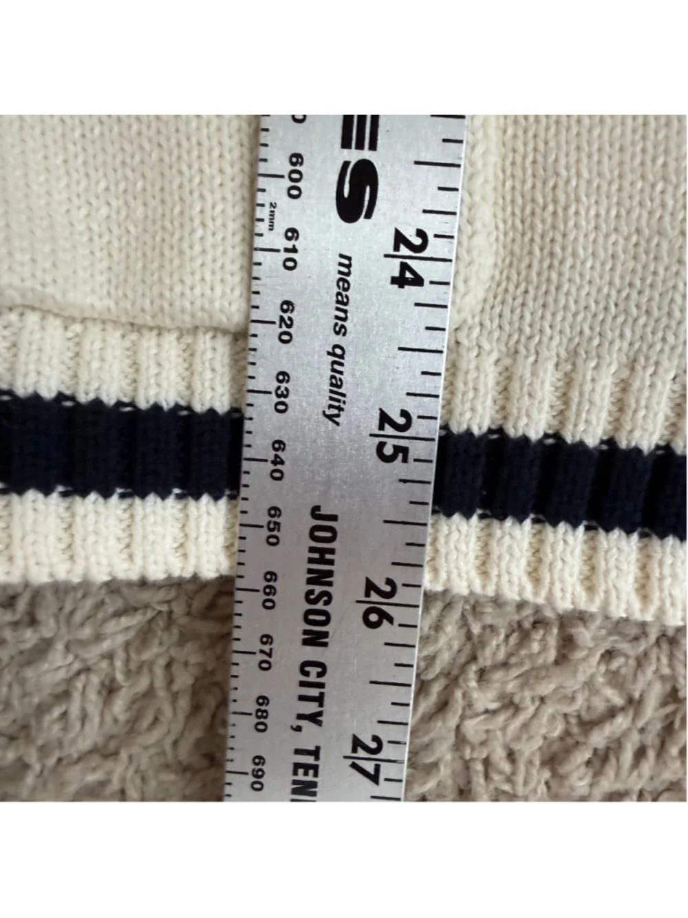 Women's Bobeau Tennis Cardigan Sweater Size L Beige Black